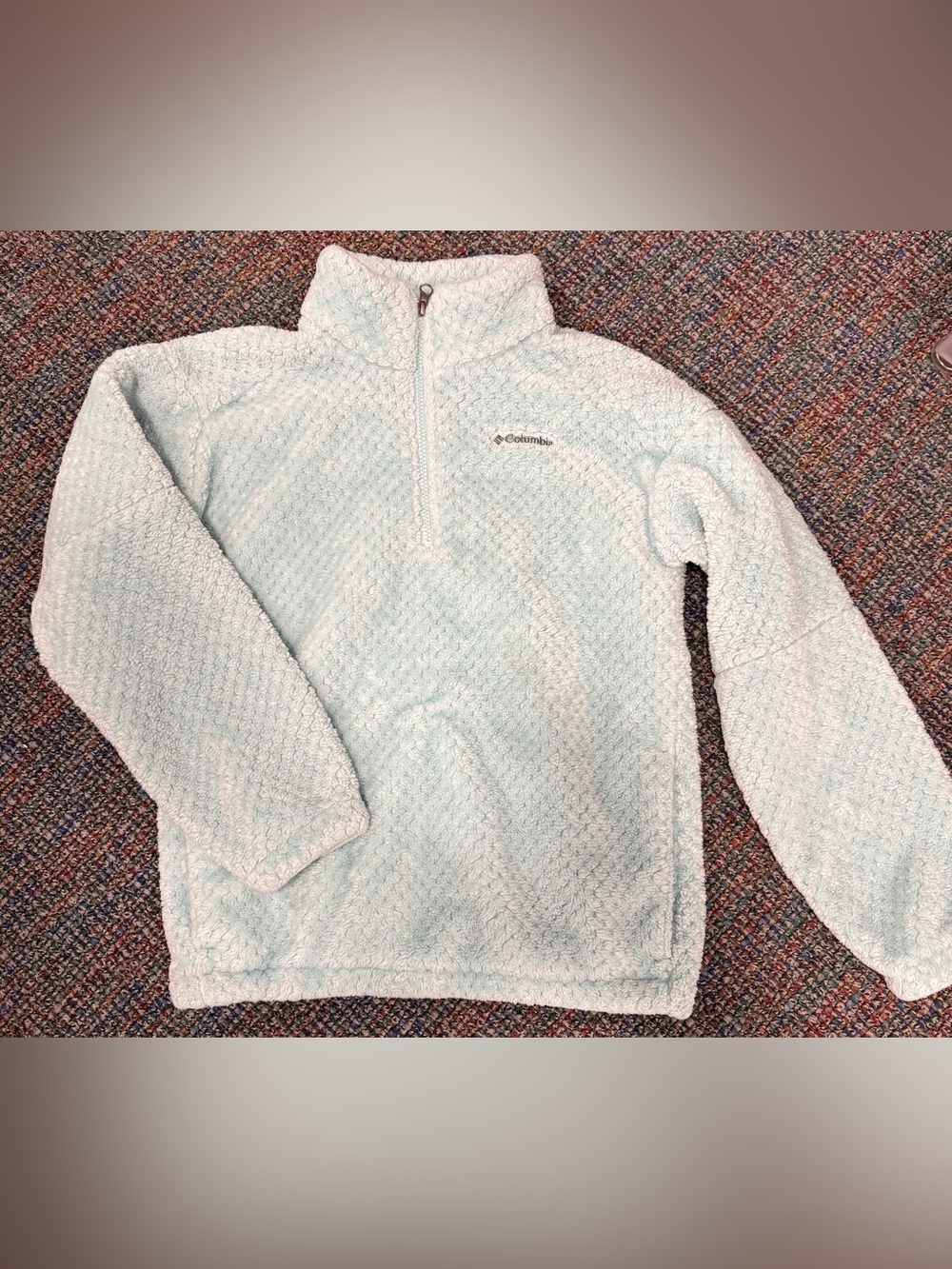 Columbia Kids Pale Blue Sherpa Half-Zip Pullover